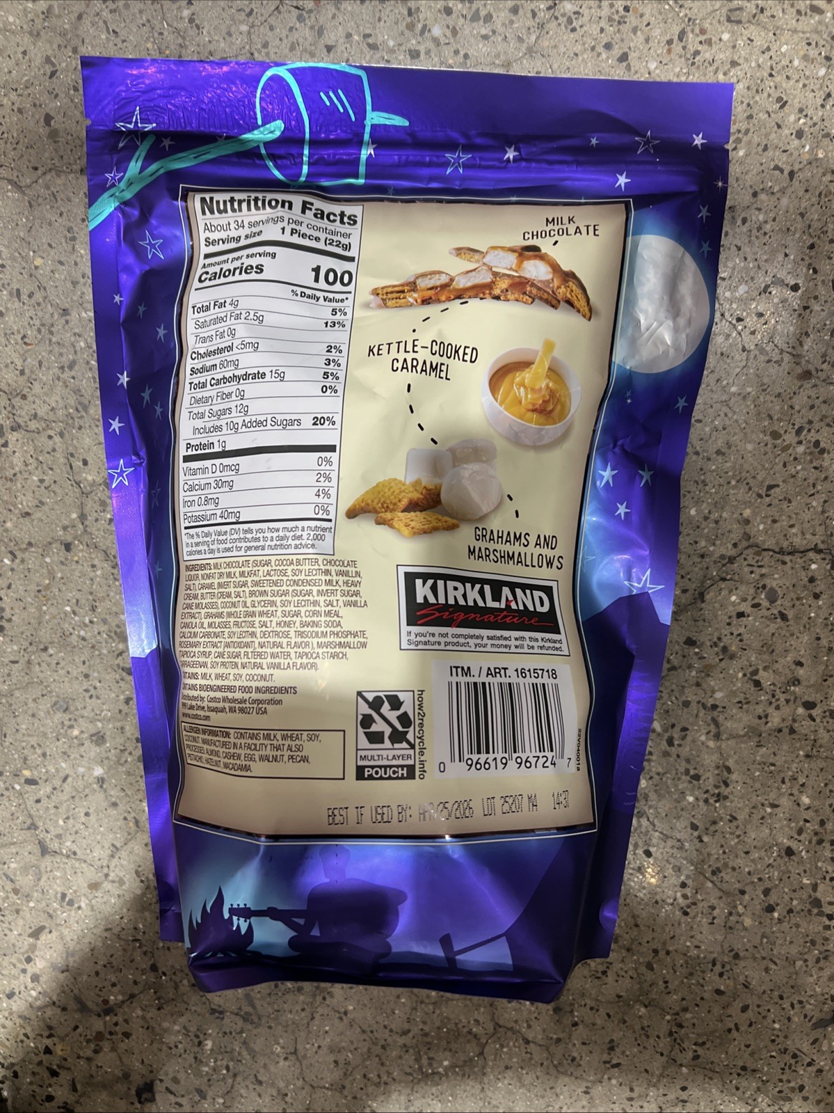 New Kirkland Signaturee Caramel S’mores Clusters Kettle Cooked 26.3 Oz EXP 04/26