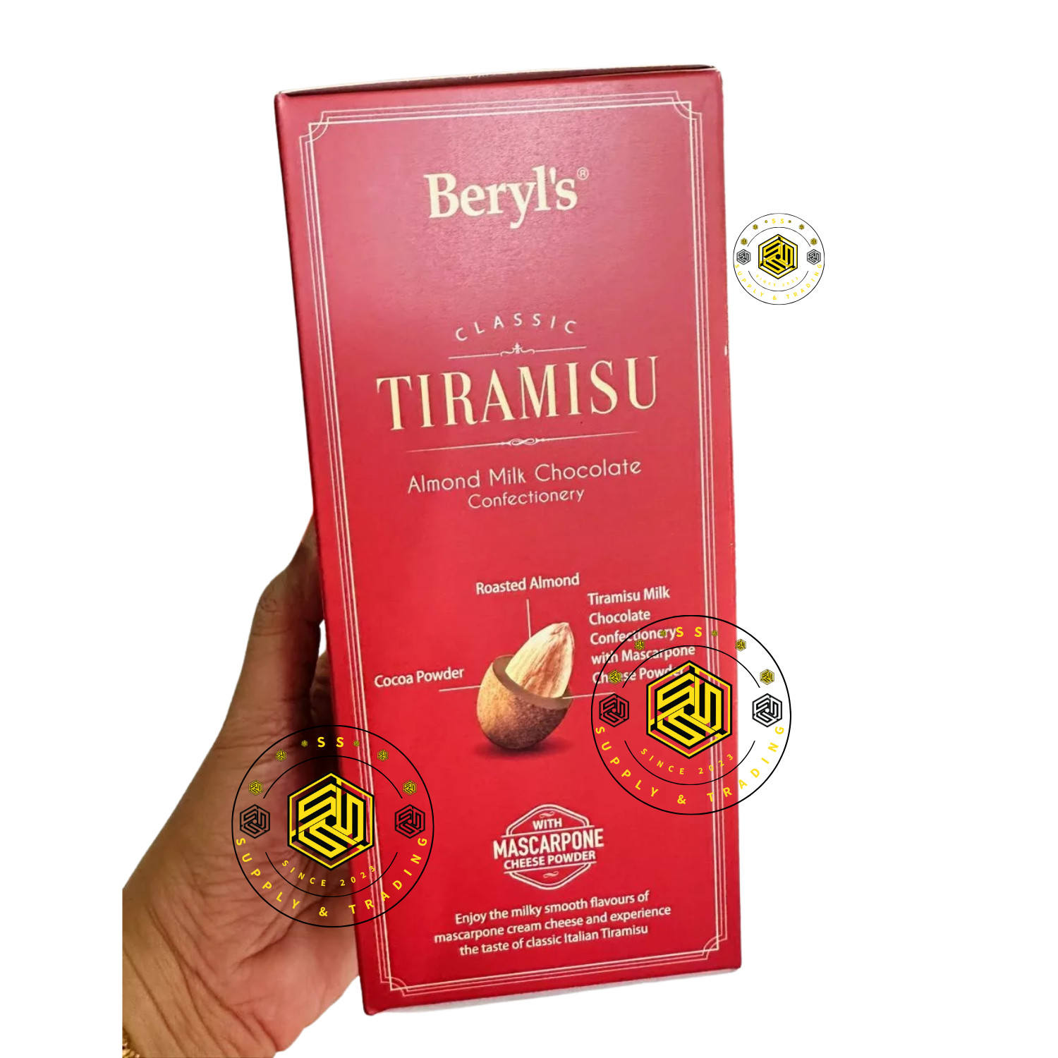 Beryl’s Classic Tiramisu Almond Milk Chocolate 180g