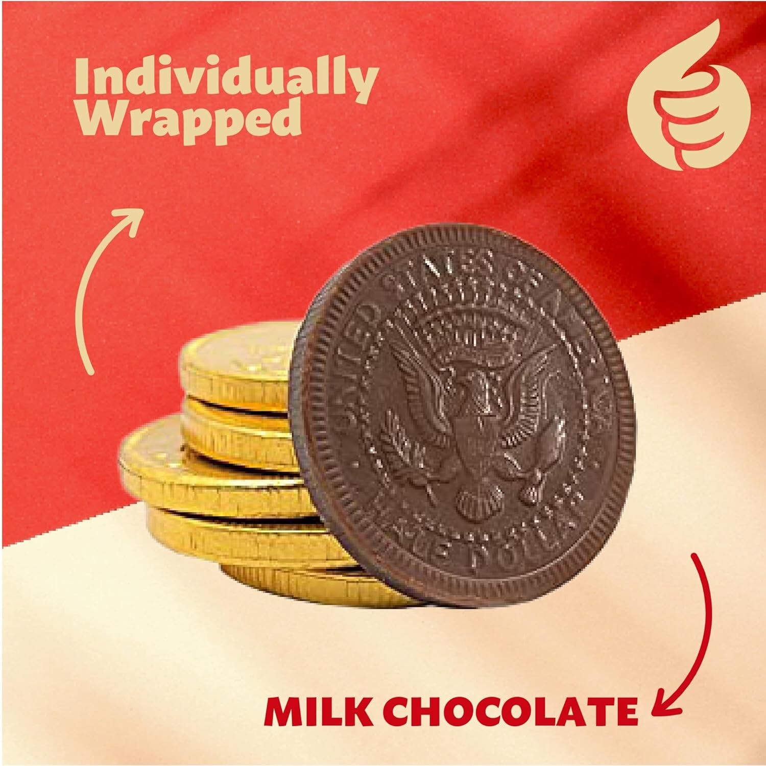 Gold Coins Milk Chocolate Candy | 1.5-Pound Bag, 130 Count