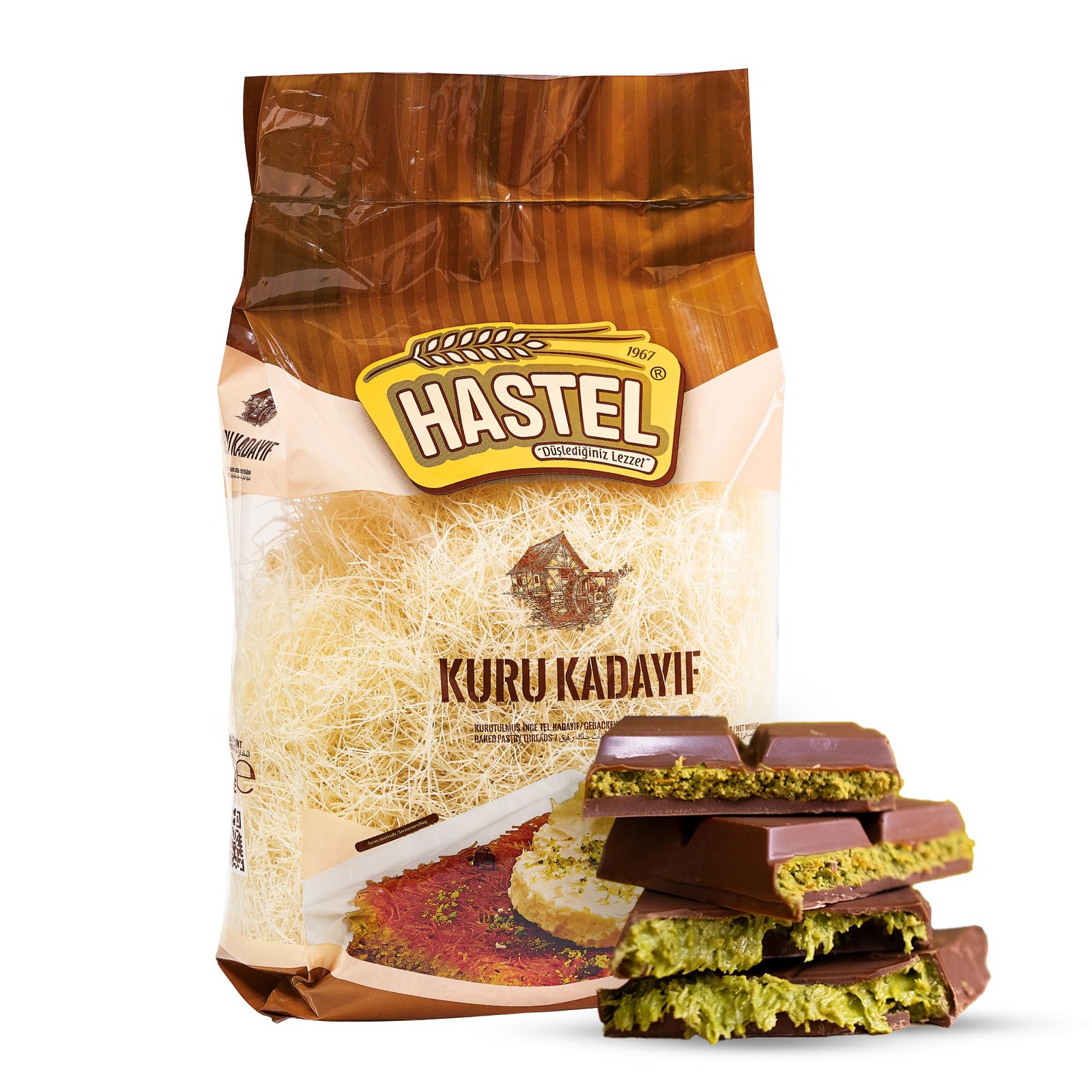 Premium Dried Kataifi Shredded Fillo Dough 1.1 lb (500 gr) Perfect for Viral …