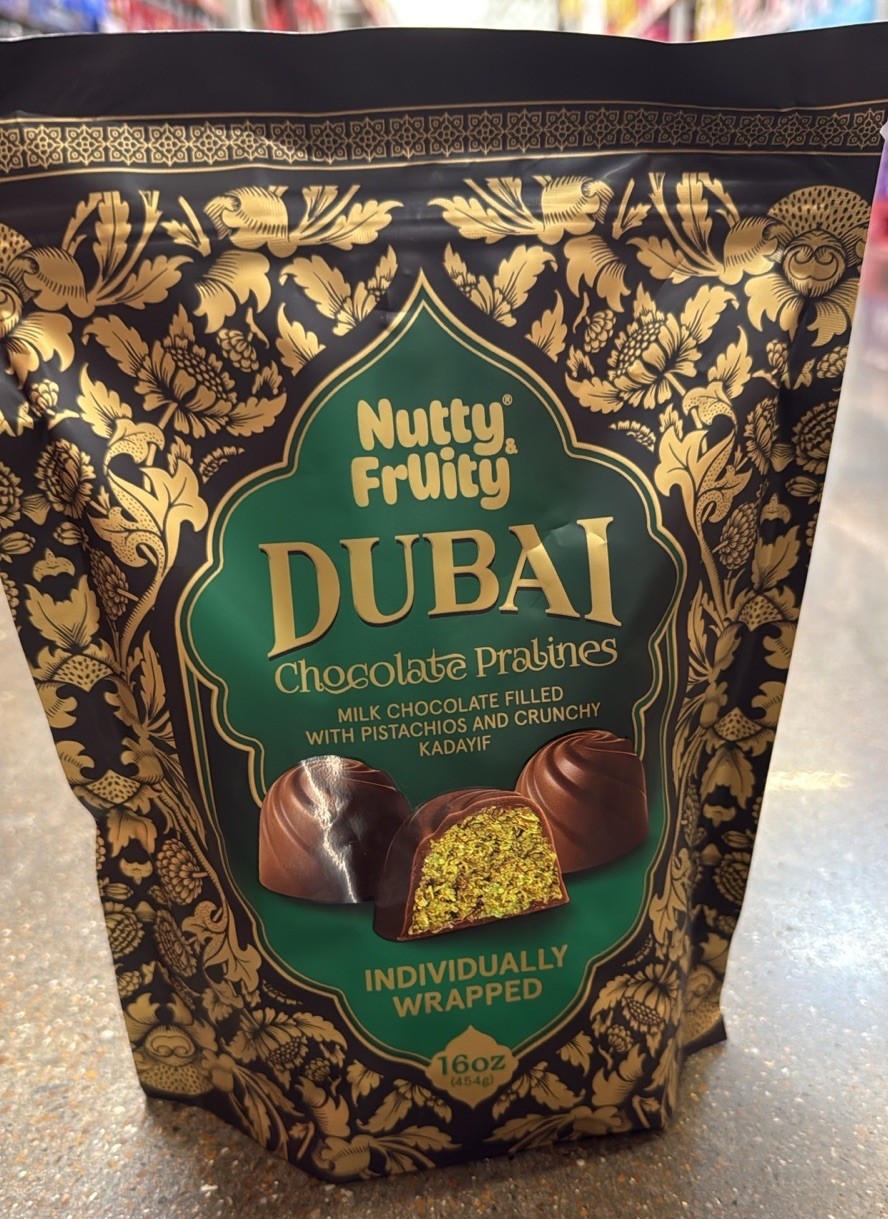Nutty & Fruity Dubai Chocolate Pralines Milk Chocolate Pistachio 16 oz Bag