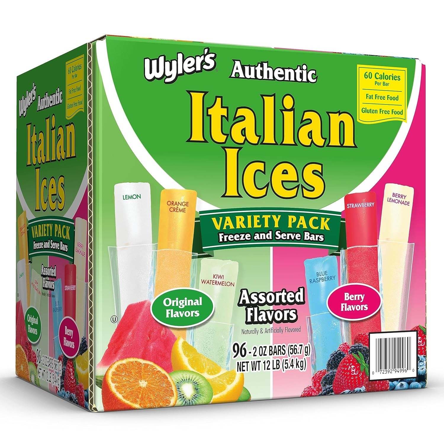 Wyler’s Authentic Italian Ices, 2 oz., 96 pk.