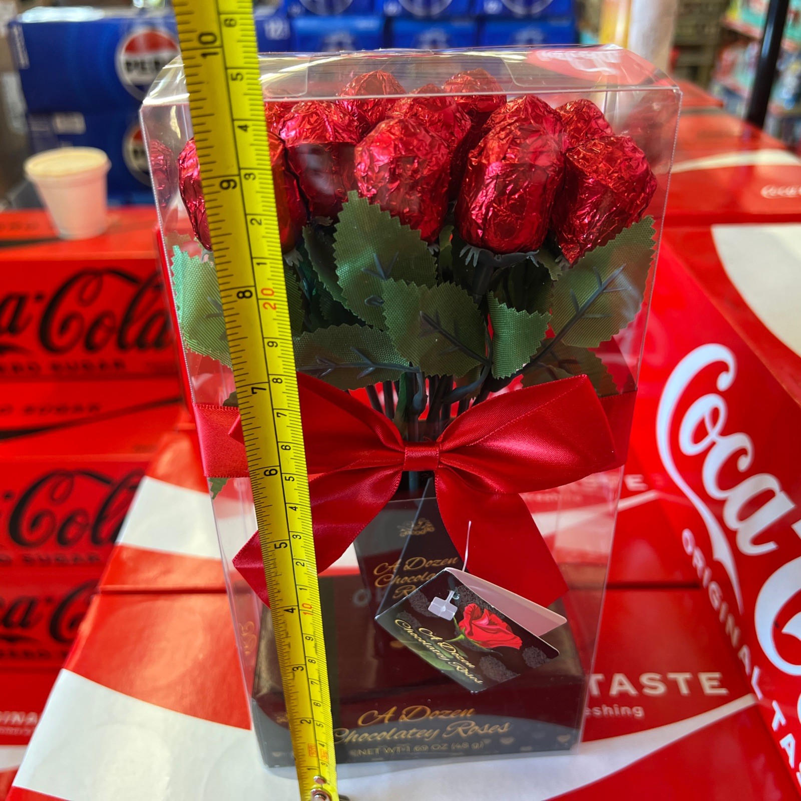 1- Dozen Belgian Milk Chocolate Roses in Gift Box Valentine’s Day Gift Roses
