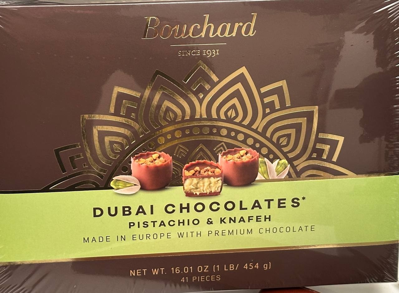BOUCHARD DUBAI CHOCOLATES PISTACHIO & KNAFEH 41 PCS 16.01OZ – PREMIUM CHOCOLATE