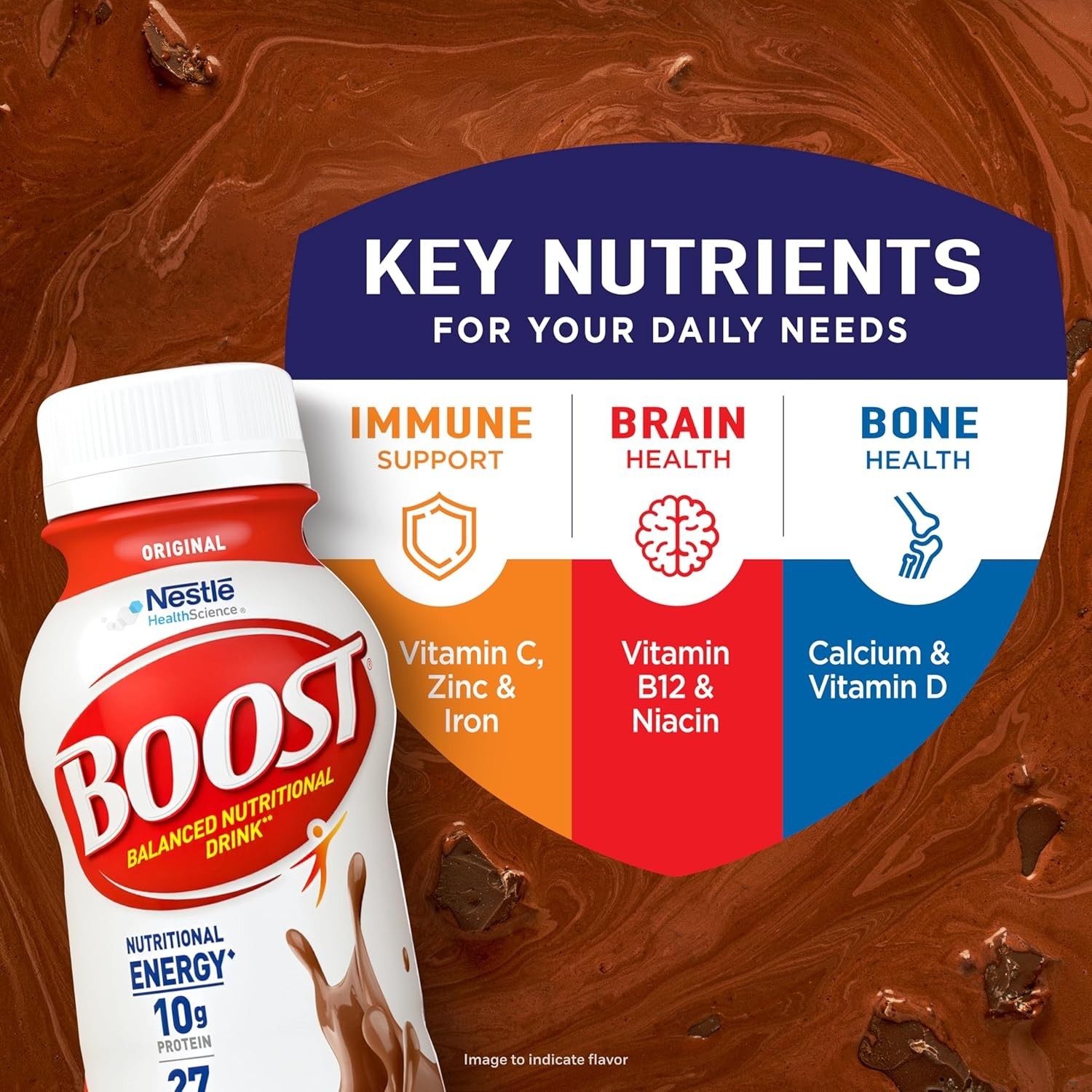 BOOST Original Ready to Drink Nutritional Drinks, Rich Chocolate Pack of 24