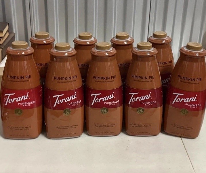 Torani Pumpkin Pie Sauce 64 Fl Oz – Perfect for Desserts & Drinks