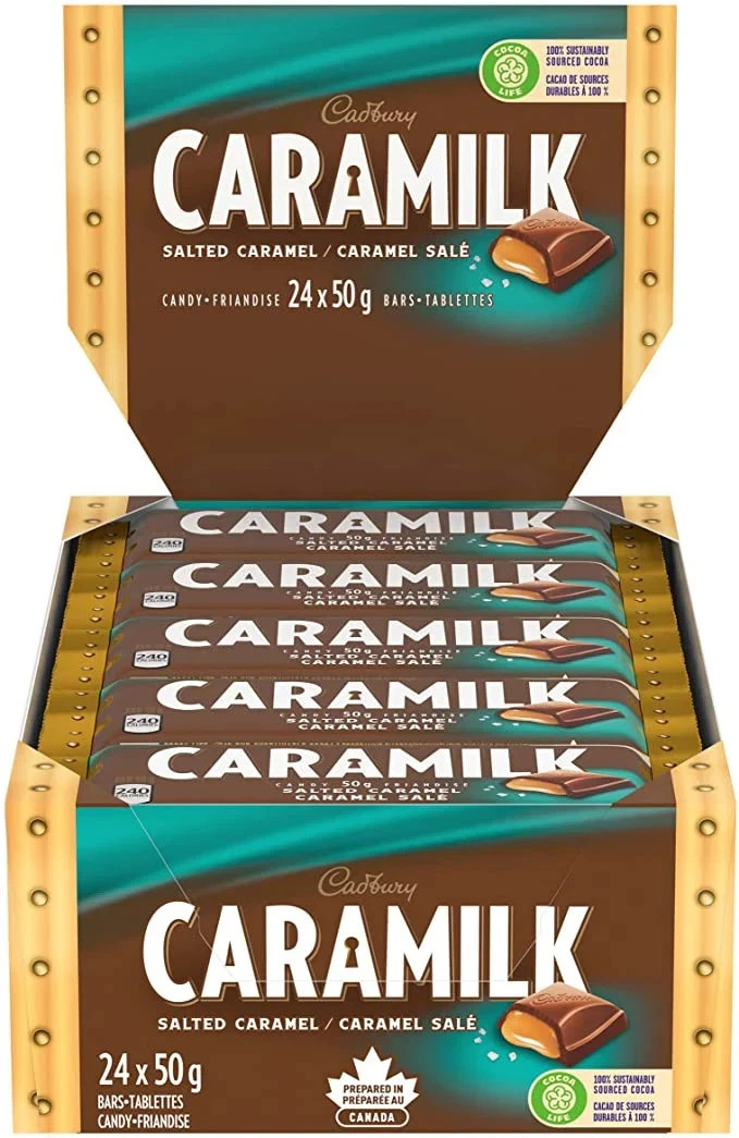 Cadbury Caramilk Salted Caramel Bars, 50g/1.7 oz., 24pk