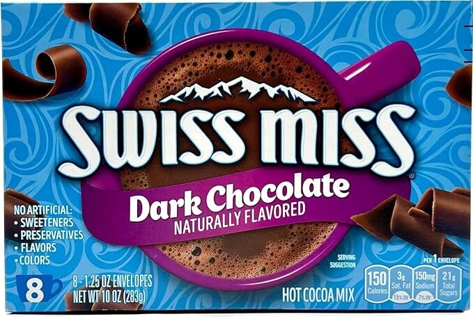 Swiss Miss Dark Chocolate Hot Cocoa Mix | 10 Oz | Pack of 1 | FREE SHIPPPING