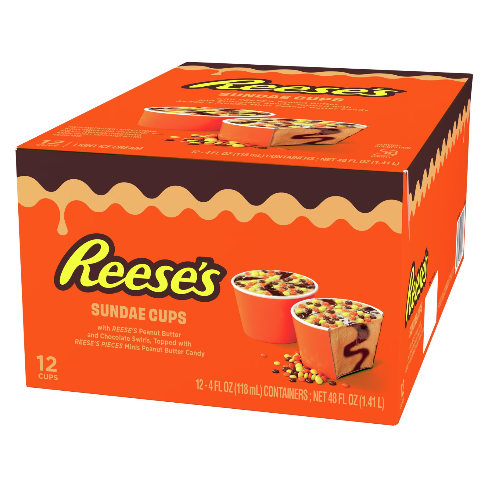 Reese’s Sundae Mini Cups, Frozen, 12 Count, 4 oz. Each