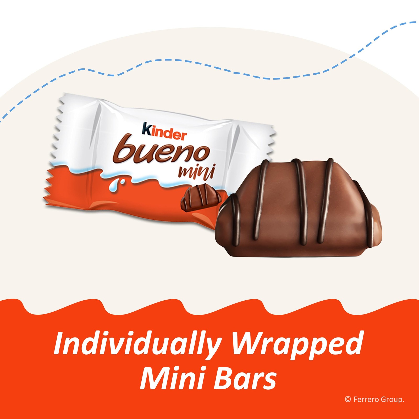 Kinder Bueno Mini Milk Chocolate Bars with Hazelnut 125 Count (Pack of 1)