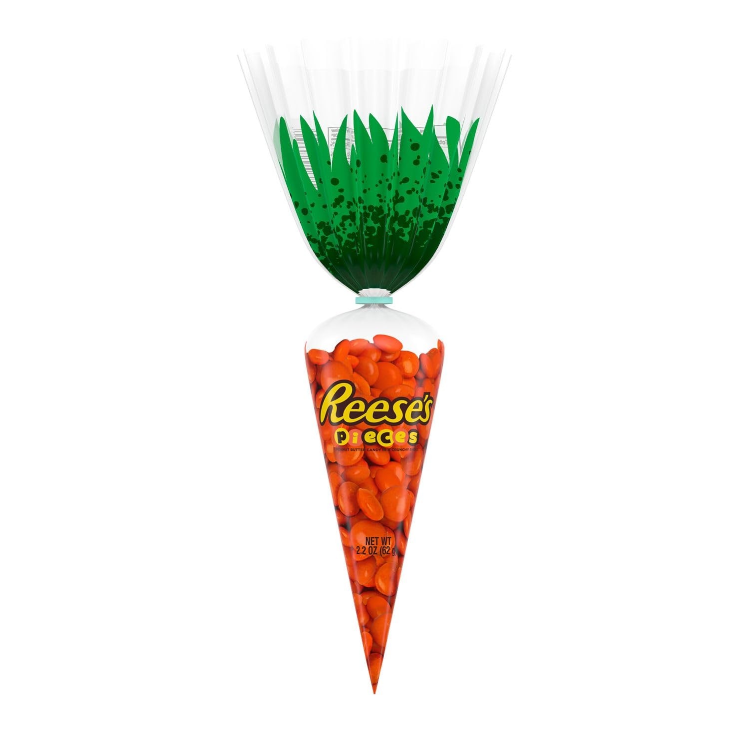 REESE’S PIECES Peanut Butter Shell Treats,Easter Candy, 2.2 oz Carrot Bag 2 Pack
