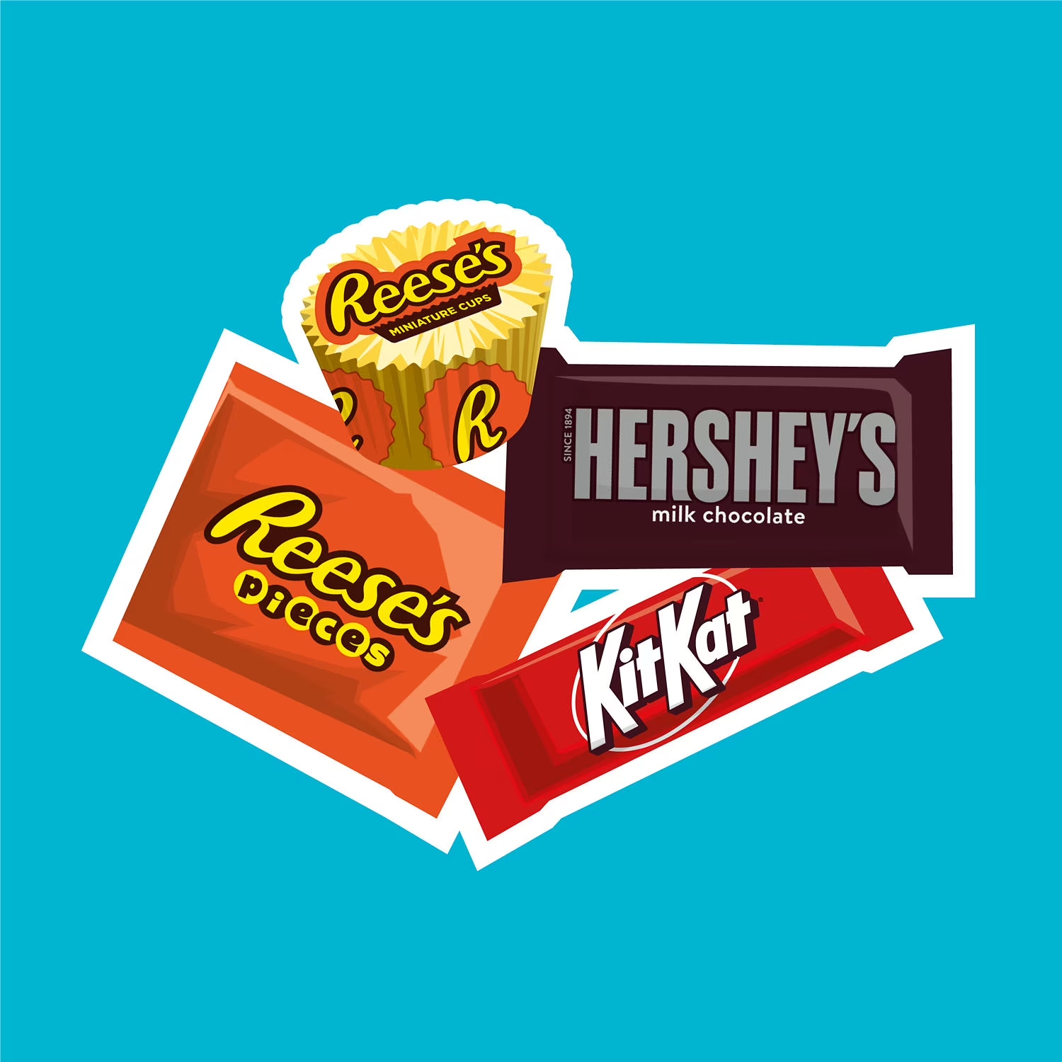 HERSHEY’S KIT KAT REESE’S Assorted Candy Party Pack 30.05 oz Bulk Bag