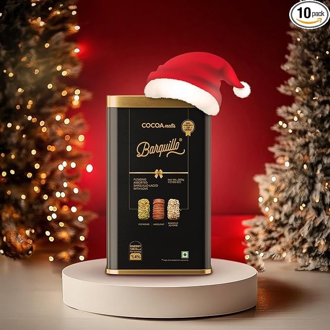 Barquillo Assorted Premium Chocolate Tin Pack – 10 Pcs (200 gm)