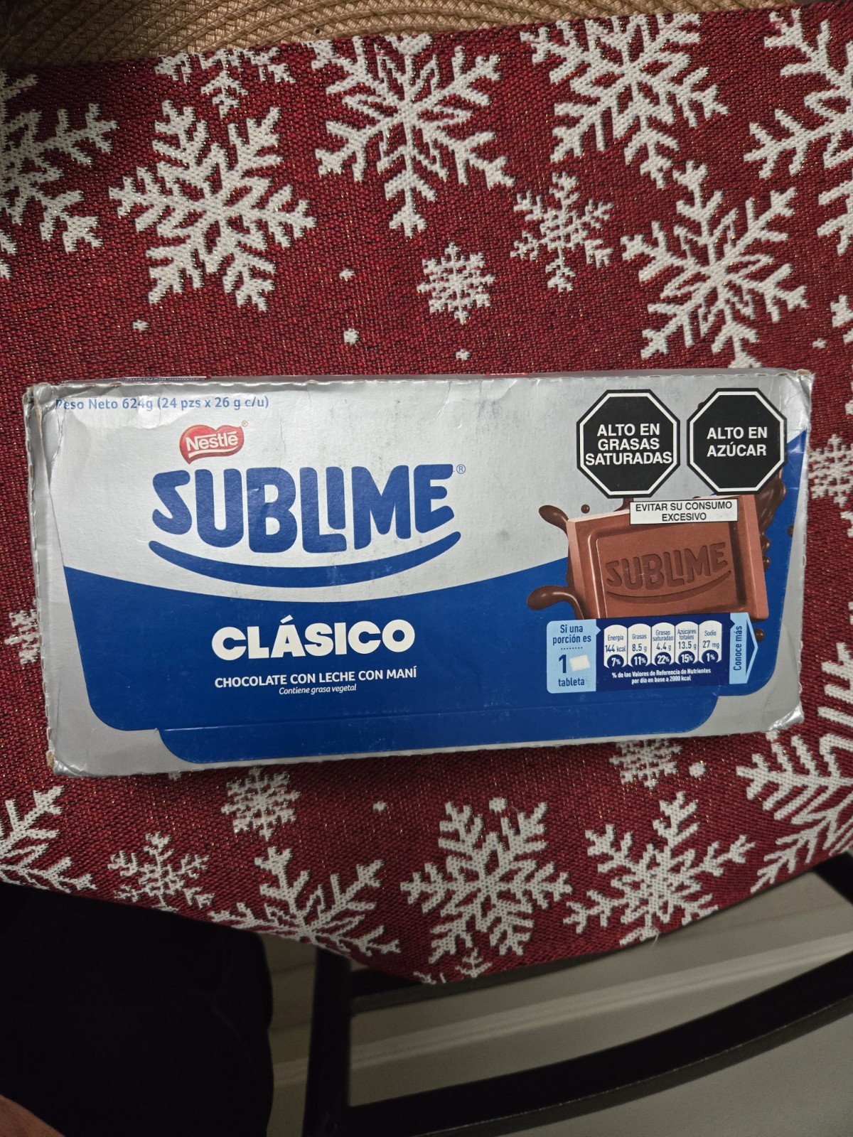 Nestle Sublime Chocolate Con Leche Y Mani Peruano 24 Units, 30g Each