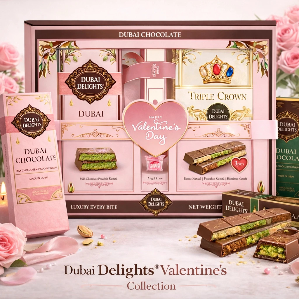Dubai Delights® Valentine’s Fusion Kunafa Collection