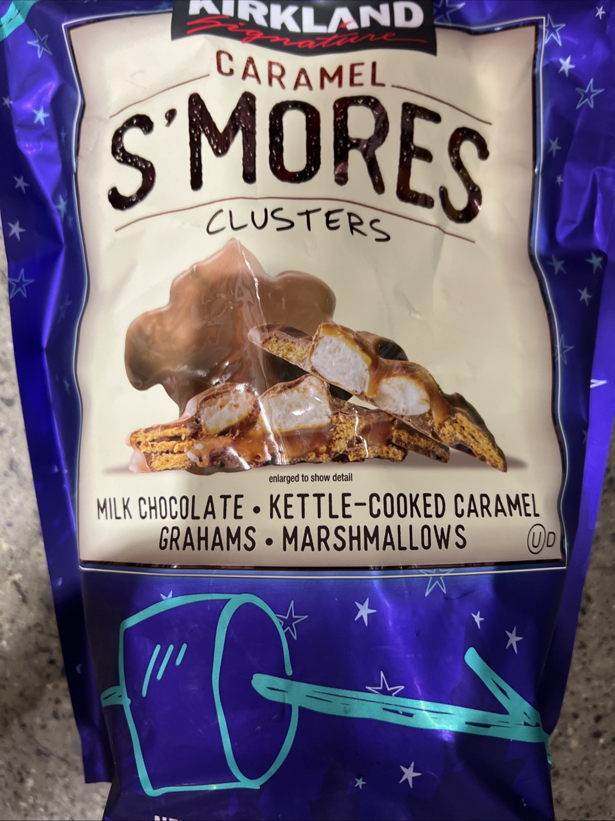 New Kirkland Signaturee Caramel S’mores Clusters Kettle Cooked 26.3 Oz EXP 04/26