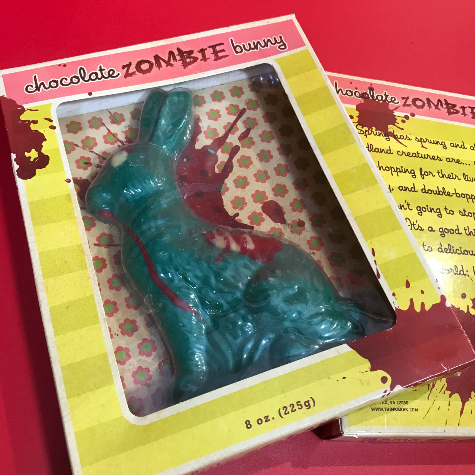 2 Original Chocolate Zombie Bunny by ThinkGeek Boxed Vintage