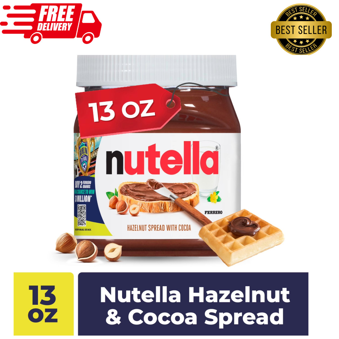 Pack of 2 & 1 Nutella Hazelnut Spread with Cocoa Creamy Breakfast Treat 13oz