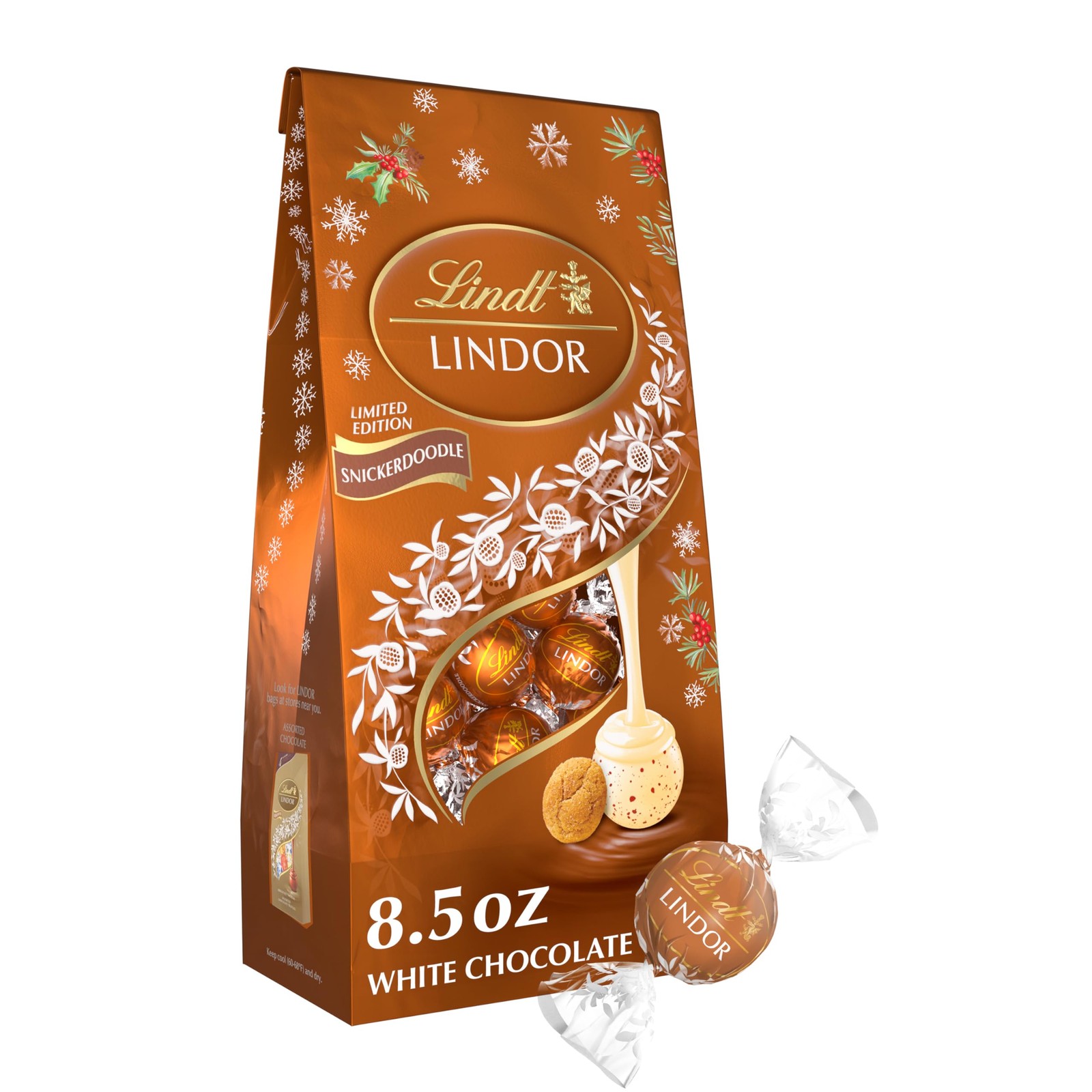 Lindt LINDOR Holiday Snickerdoodle White Chocolate 8.5 Ounce (Pack of 1)