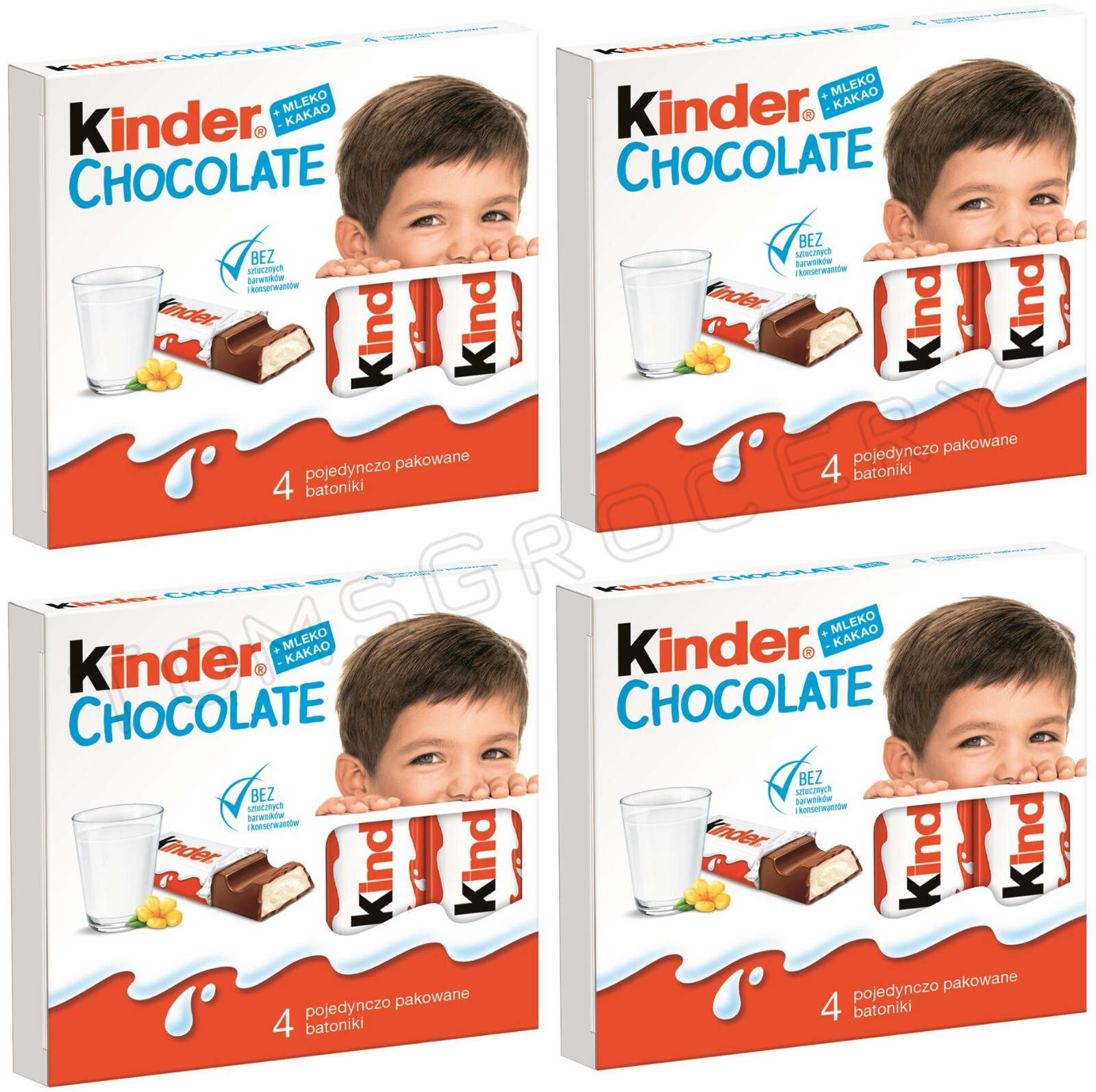 4 KINDER Milk Chocolate Sticks Sweets Candy 50g 1.8oz