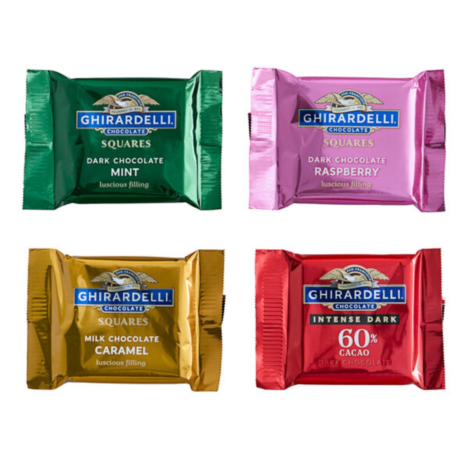 GHIRARDELLI MILK/DARK Chocolate ASSORTED Squares WRAPPED -BULK BAG – VALUE PRICE