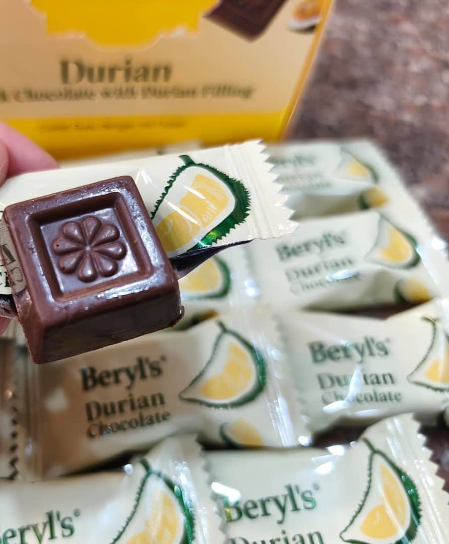 Beryl’s Durian Milk Chocolate With Filling 4 Pack 60g Fruit Candy Sweets Snack