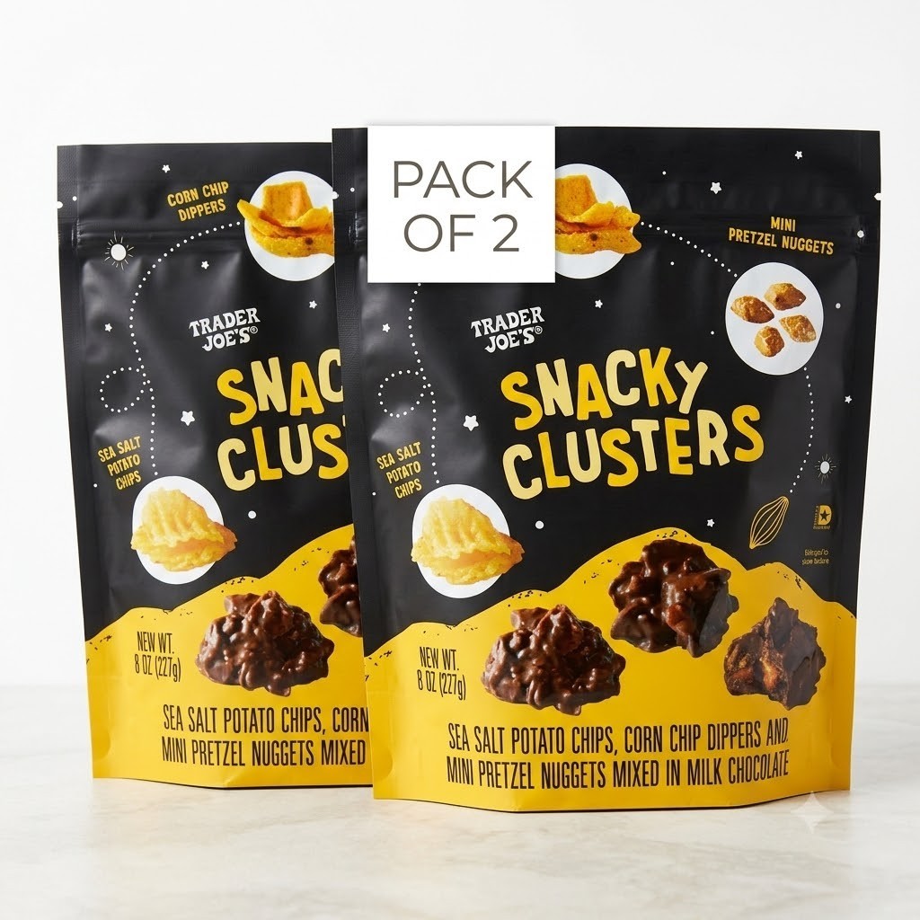 2 Pack Trader Joe’s Snacky Clusters 8 oz Each Pack, Total 16 oz