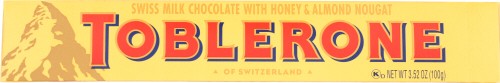 Toblerone Milk Chocolate Bar 3.52 oz (Pack of 20)