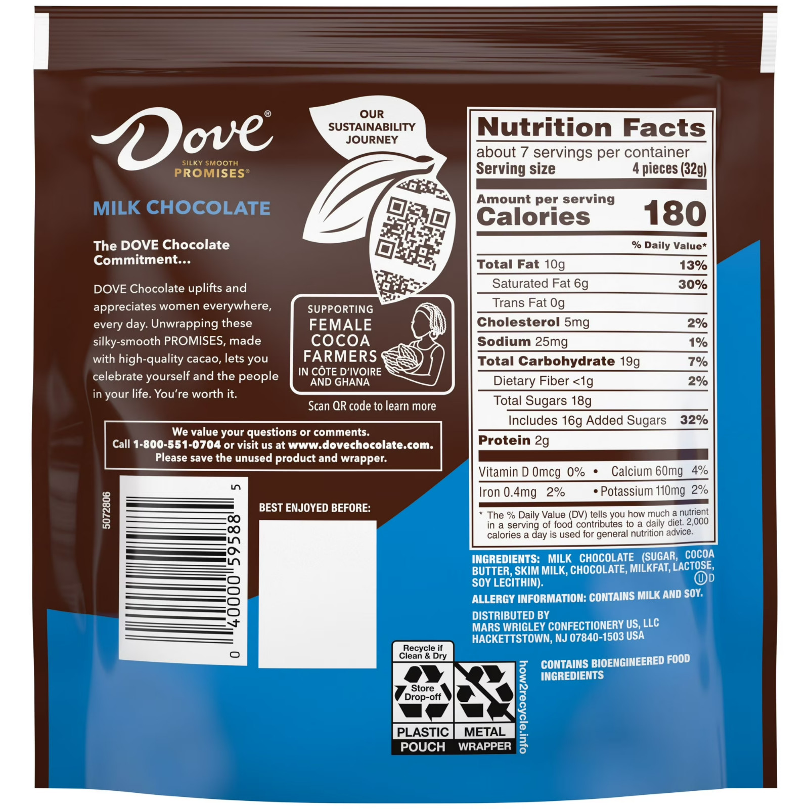 Dove Promises Milk Chocolate Candy – 7.61 oz Candy Bag