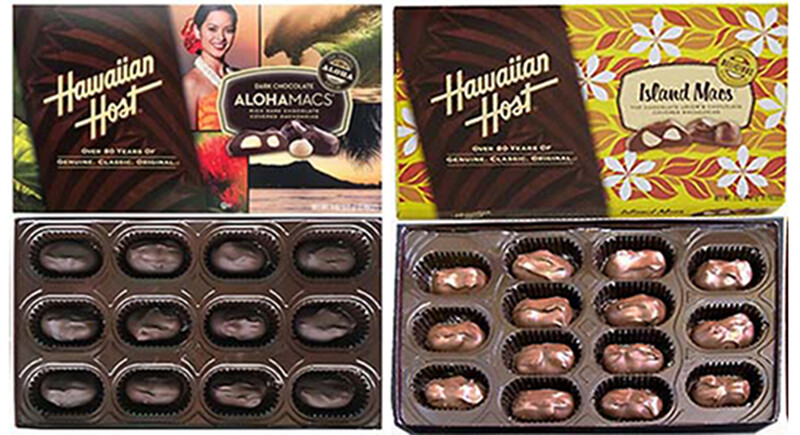 2 BOXES Hawaiian Host Chocolate Covered Macadamia Nuts Island Sealed Fresh Aloha