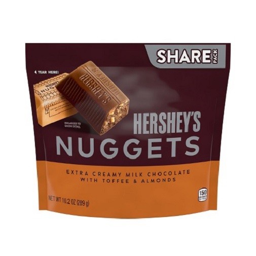 Hershey’s Nuggets Milk Chocolate with Toffee & Almonds Candy 2 Pack