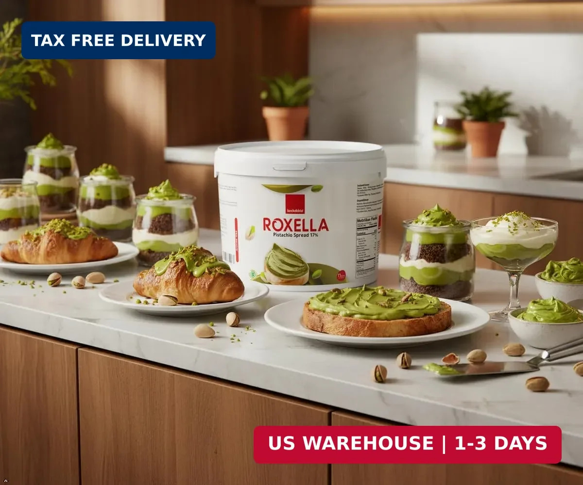 Pistachio Cream Spread 17% – Pistachio Cream Spread for Dubai Chocolate, Baking,