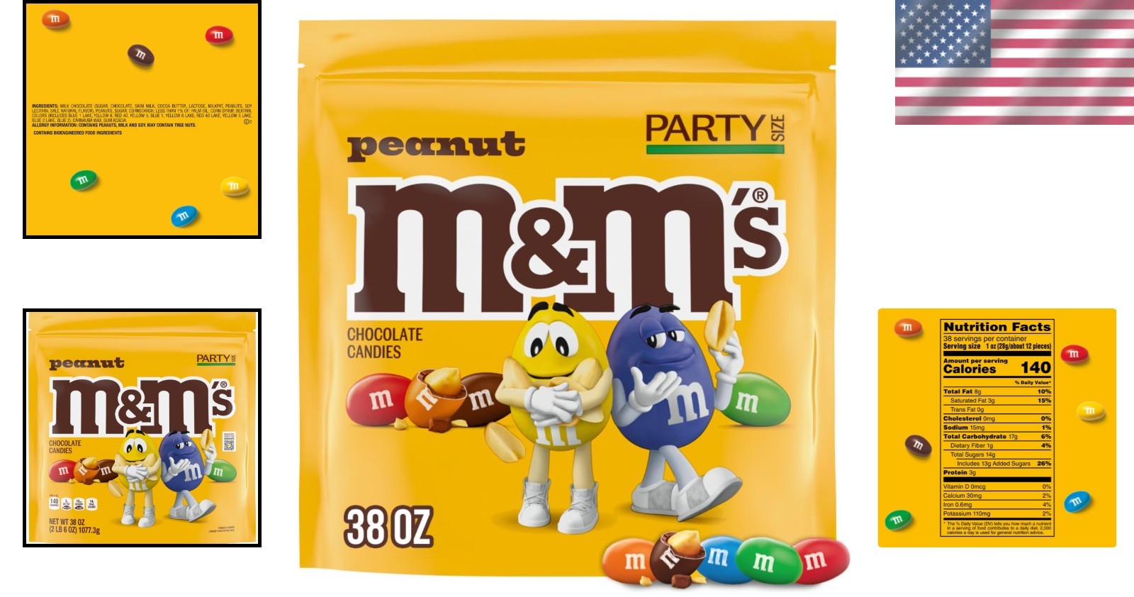 Delicious 38 oz Bulk Peanut Milk Chocolate Candy – Ideal for Sharing & Baking