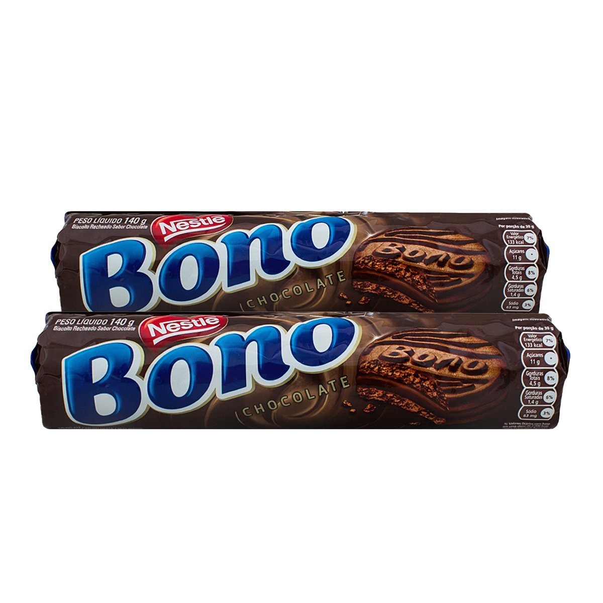 Chocolate Filled Cookies Bono – 4.93oz | Biscoito Bono Recheado Sabor Chocolate