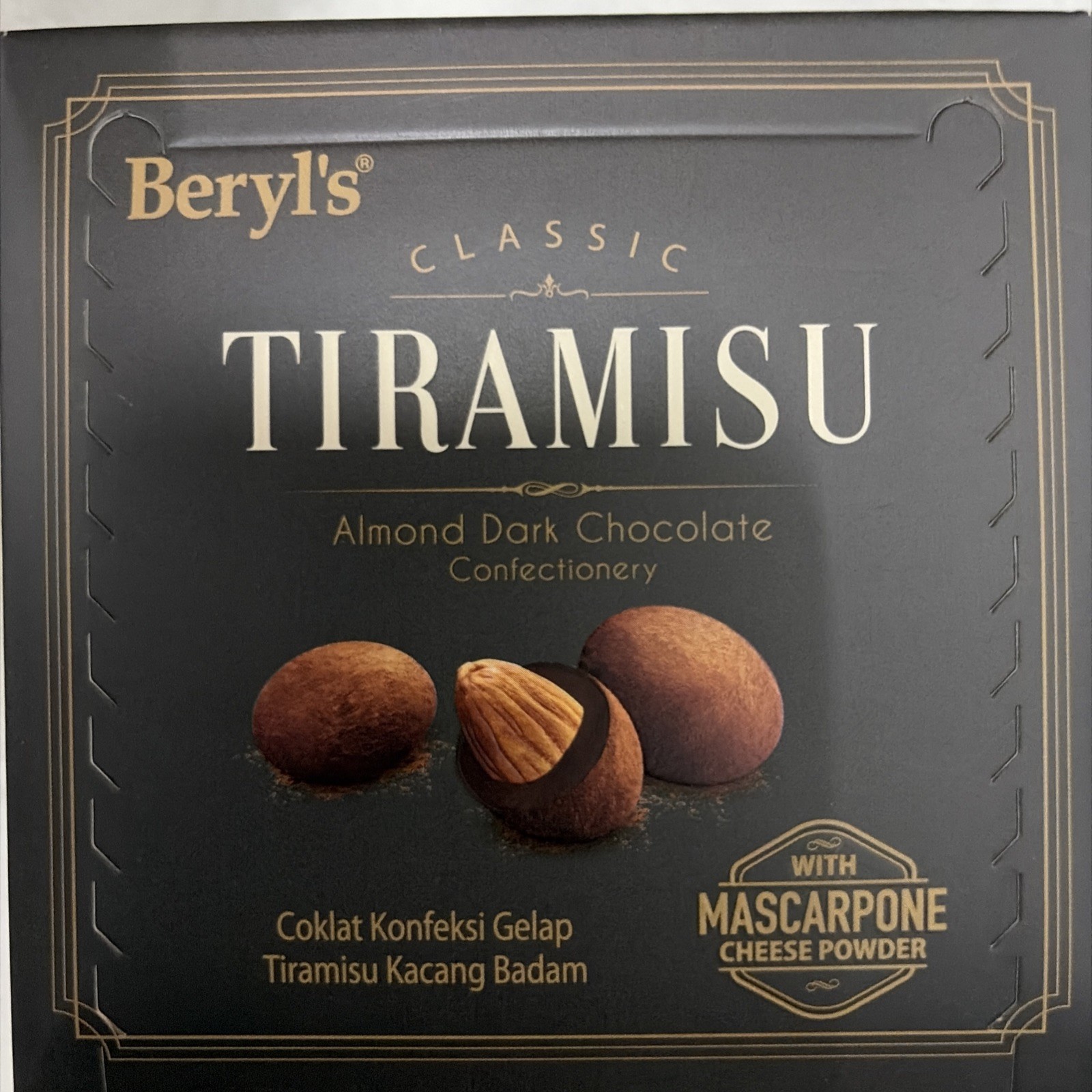BERYLS Tiramisu Almond Dark Chocolate Bar 65g