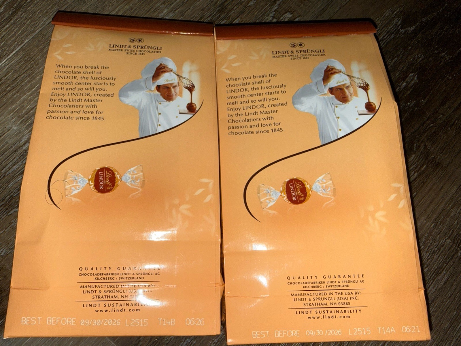 Lindt ~ 2-Bags Carrot Cake White Chocolate Truffles 5.1 oz Each ~ 09/30/2026