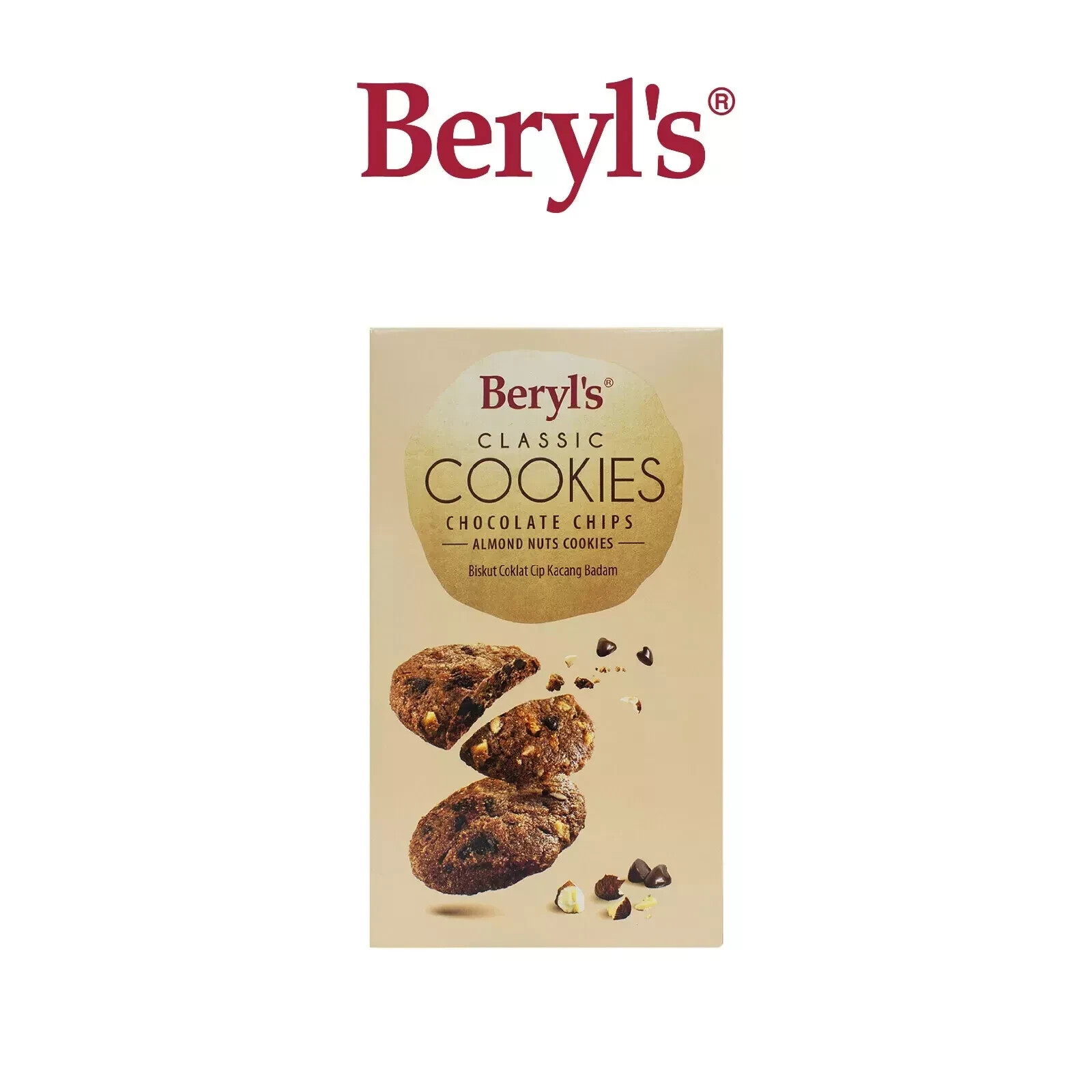 Generic Beryl’s Chocolate Chips Almond Cookies 100g Free Shipping World Wide