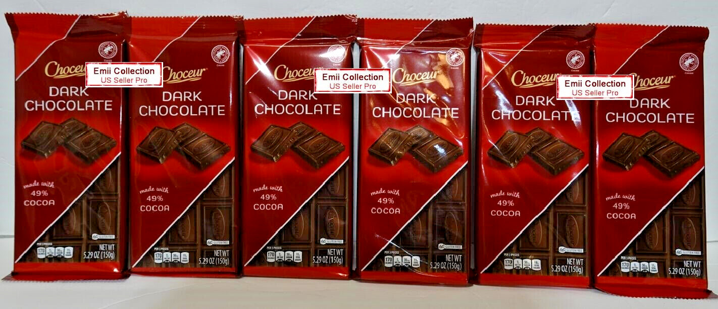 Choceur Austria Dark Chocolate Bars 5.29oz 150g (6 Bars)
