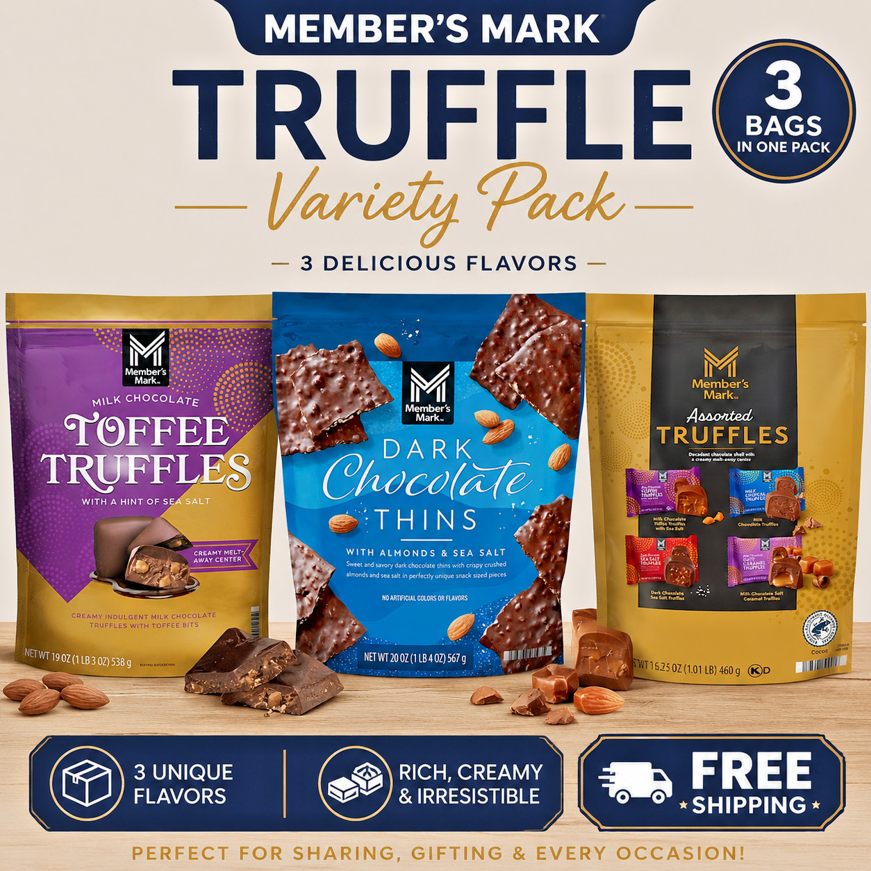 Member’s Mark Premium Chocolate Collection 3-Pack Gift Bundle 🍫✨