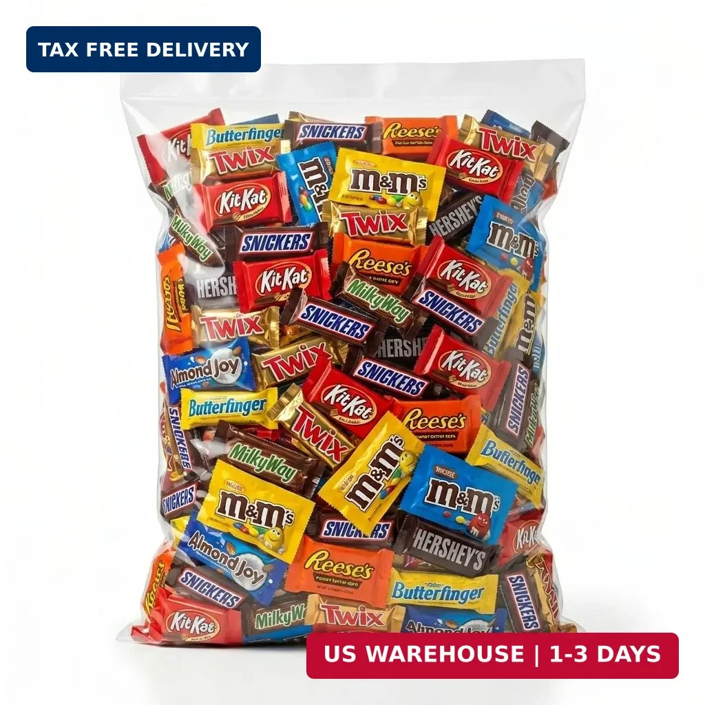 Bulk Chocolate Mix – Individually Wrapped Fun Size Chocolate Bars, Peanut Butter