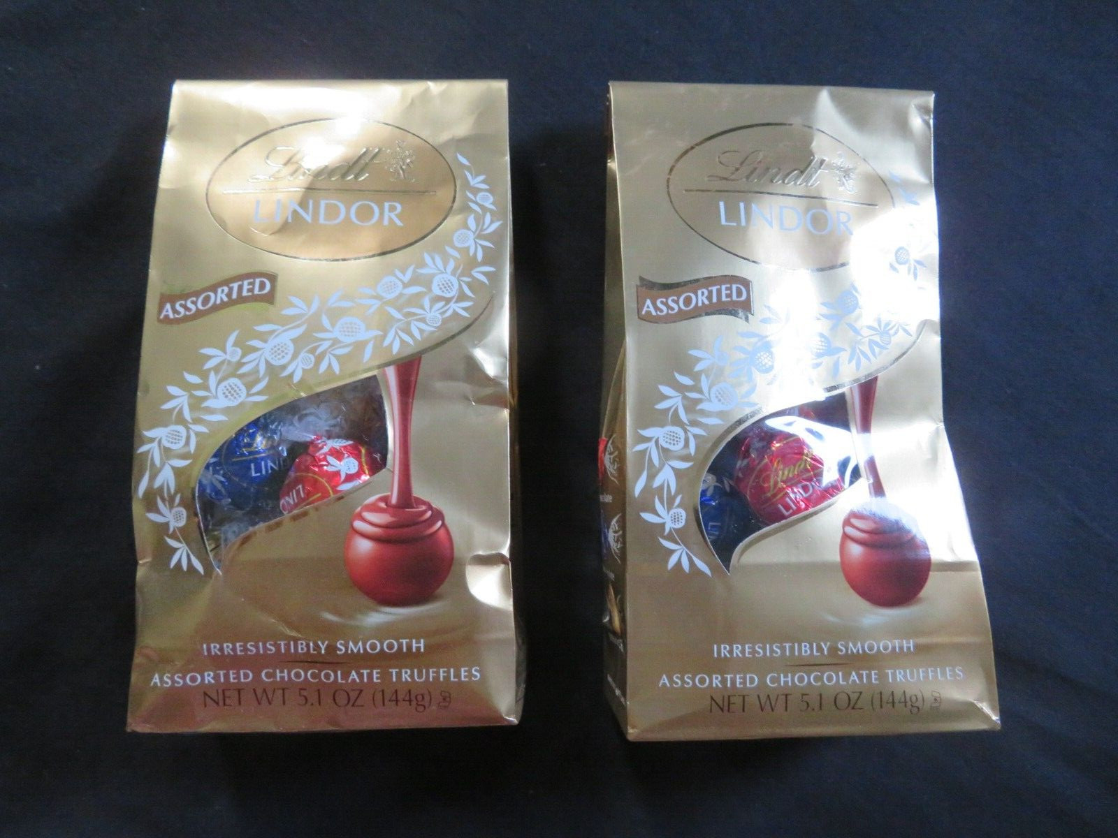 (2) Bag Lot Of Lindt Lindor Assorted Flavors Chocolate Truffles 5.1 Oz Each ^