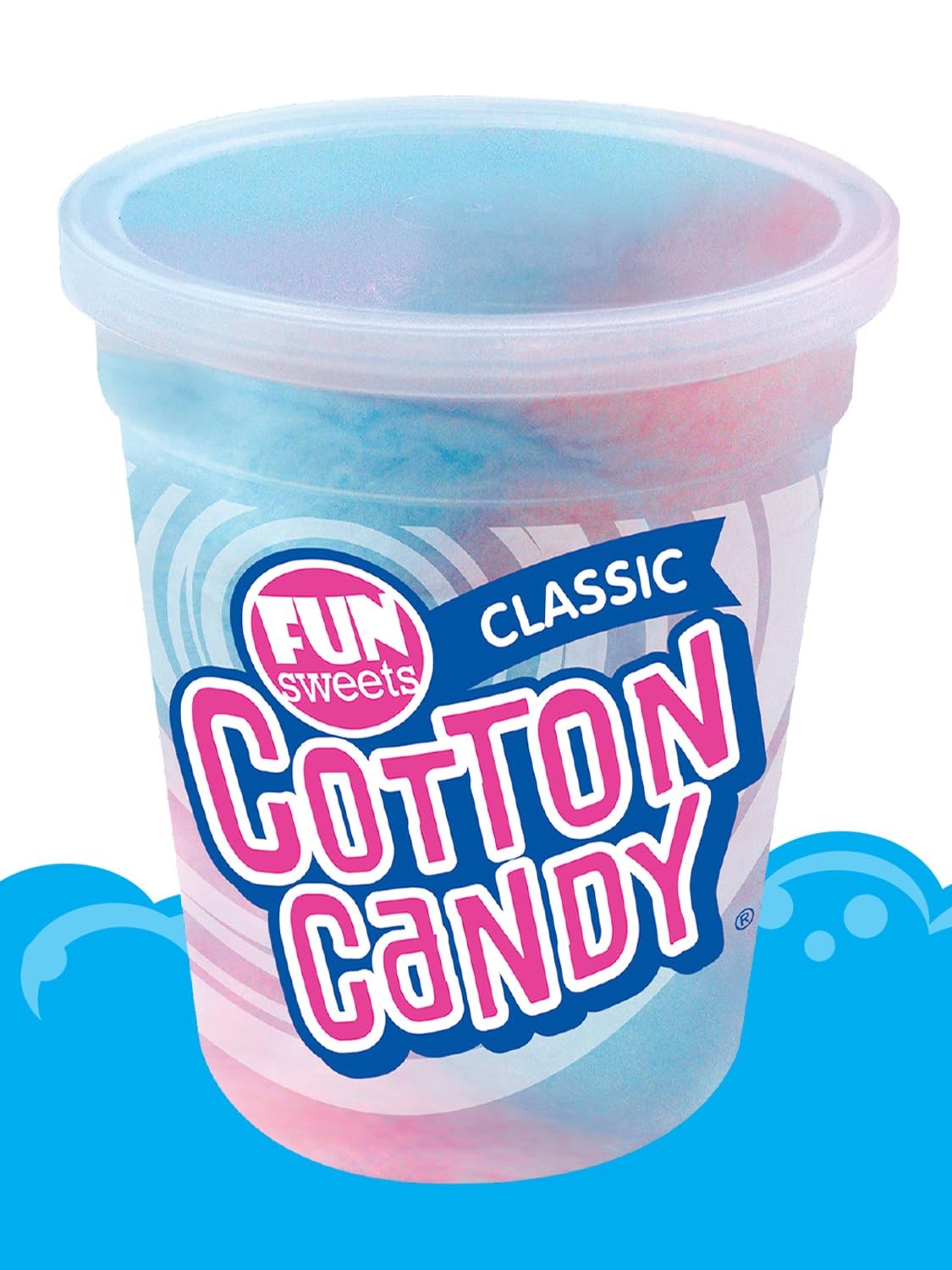 Cotton Candy 12-Pack – Blue Raspberry and Cherry Swirl 1.5 oz Tub Resealable …