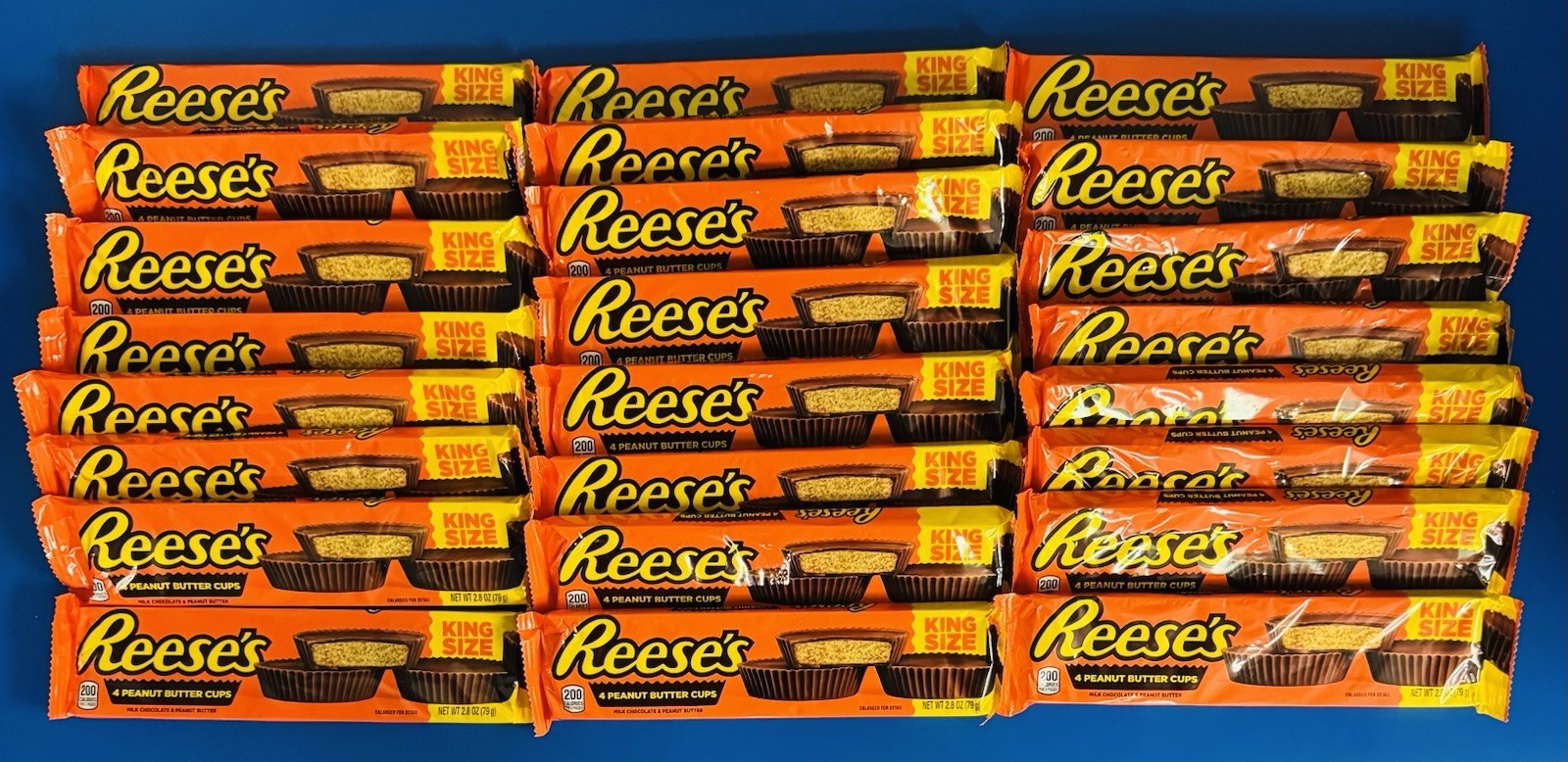 (24) Reese’s Peanut Butter Cups 2.8oz. King Size Bulk Lot BB: 01/27