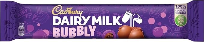 Cadbury DAIRY MILK BUBBLY Chocolate 12 X 28g كادبوري يابلي شوكولاتة