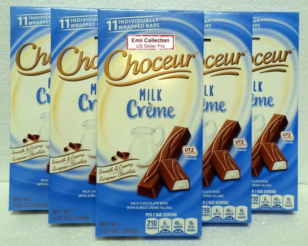 Choceur Milk Crème Smooth & Creamy European Chocolate 7.05oz 200g Bundle