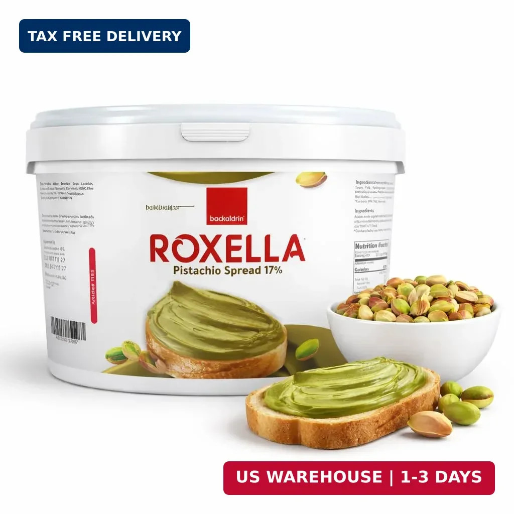 Pistachio Cream Spread 17% – Pistachio Cream Spread for Dubai Chocolate, Baking,