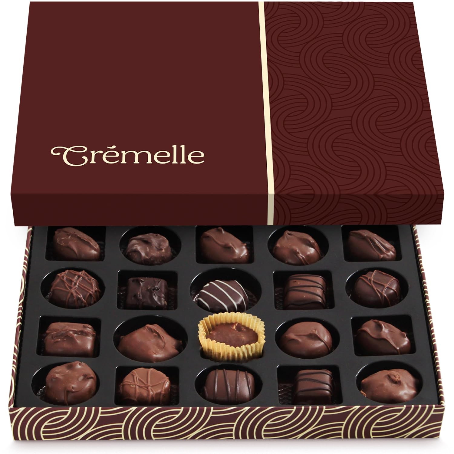 Cremelle Chocolate Gift Box, 20 Pieces Collection of Valentine’s Day Chocolate G