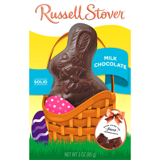 RUSSELL STOVER Milk Chocolate Easter Bunny Rabbit Candy 3 Oz Basket Treat