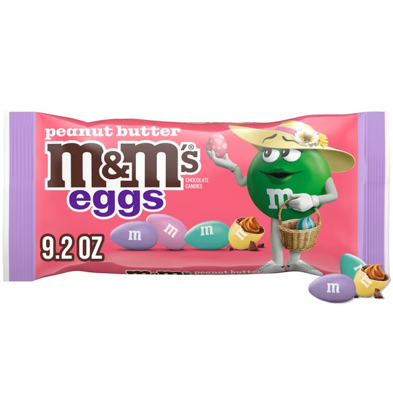 M&M’s Peanut Butter Eggs Easter Chocolate Candy 9.2oz Basket Stuffers