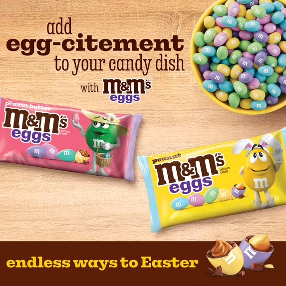 M&M’s Peanut Butter Eggs Easter Chocolate Candy 9.2oz Basket Stuffers